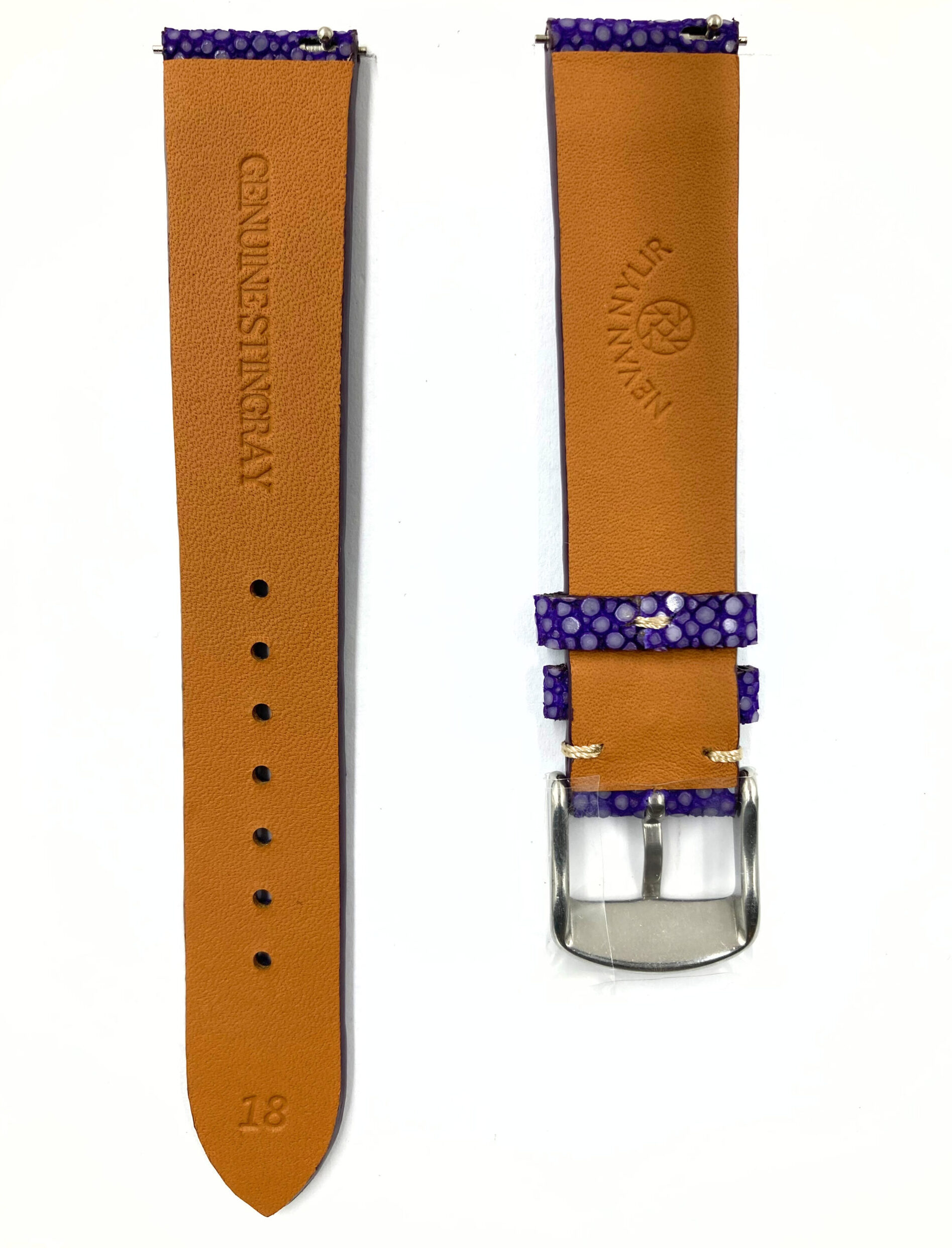 Hallmark Purple Vintage Flat Stingray Watch Straps (BACK)